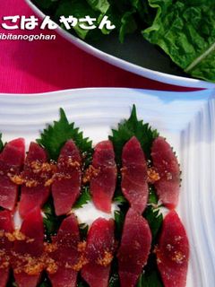 マグロの韓国風サンチュ巻き★-レシピのメイン写真