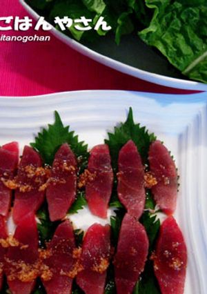 マグロの韓国風サンチュ巻き★-レシピのメイン写真