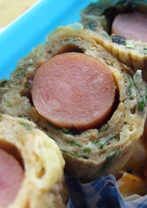 ウインナーと青じそとねぎの卵巻き☆-レシピのメイン写真
