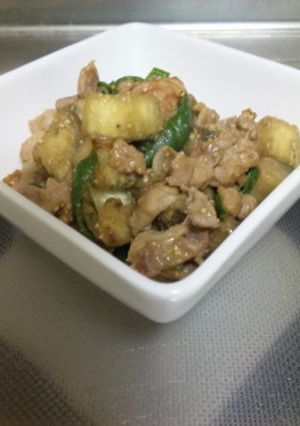 なすと豚肉のゴマ味噌炒め-レシピのメイン写真