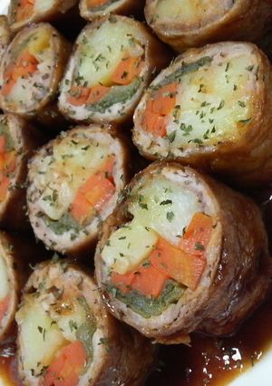 野菜の肉巻きカレー風味ソース-レシピのメイン写真