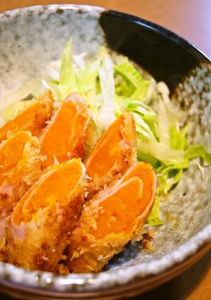 かぼちゃくるくる　ハムカツ-レシピのメイン写真