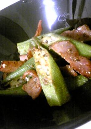 オクラとハムの炒め物☆カレー風味-レシピのメイン写真