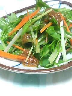 水菜とにんじんの梅風味サラダ-レシピのメイン写真