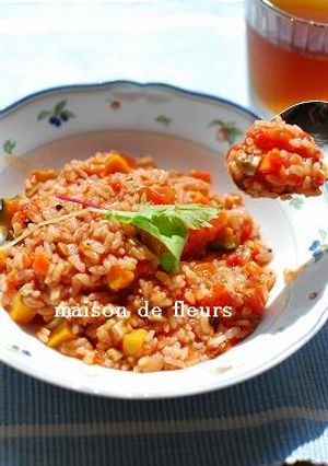 雑穀ごはんde簡単トマトリゾット風-レシピのメイン写真
