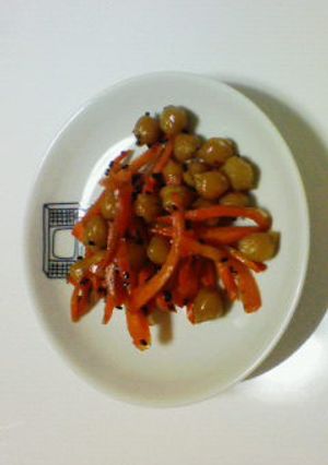 にんじんとひよこ豆のきんぴら-レシピのメイン写真