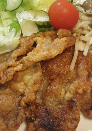 豚薄切り肉のにんにく揚げ-レシピのメイン写真