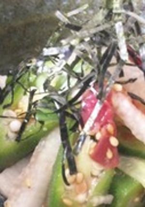 おくらと長いもの梅肉和え～♪-レシピのメイン写真
