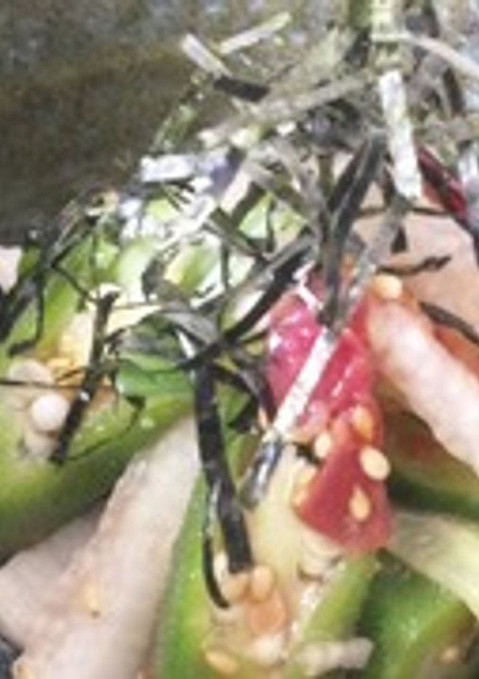 おくらと長いもの梅肉和え～♪-レシピのメイン写真