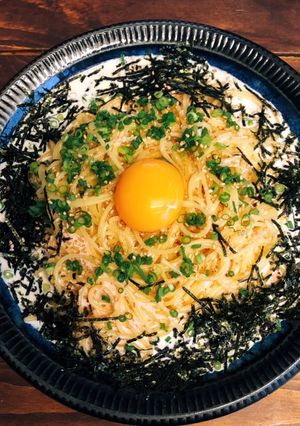 五〇衛門風たらこのカルボナーラパスタ-レシピのメイン写真