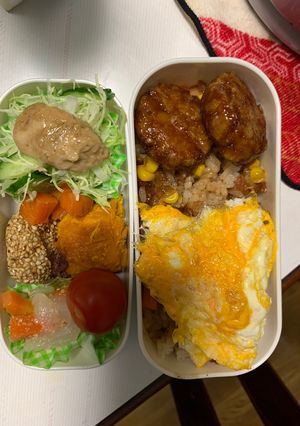 レンジさっぱり中華風梅照味オムライス弁当-レシピのメイン写真