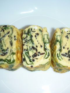 お弁当用卵焼き(若芽とヒジキのマヨ醤油)-レシピのメイン写真