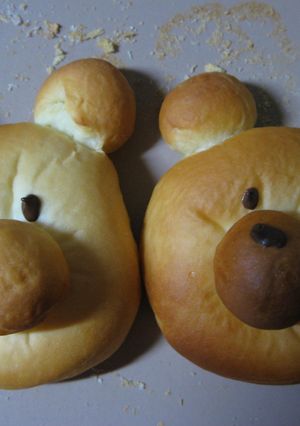 カップルでどーぞ！くまパン-レシピのメイン写真