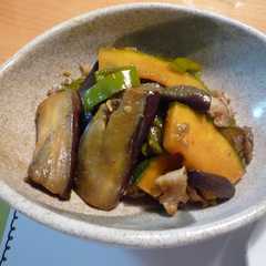 簡単☆かぼちゃとナスのカレー炒め-レシピのメイン写真
