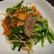 牛肉と春雨とニラのオイスターソース炒め!