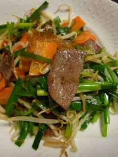 牛肉と春雨とニラのオイスターソース炒め!-レシピのメイン写真