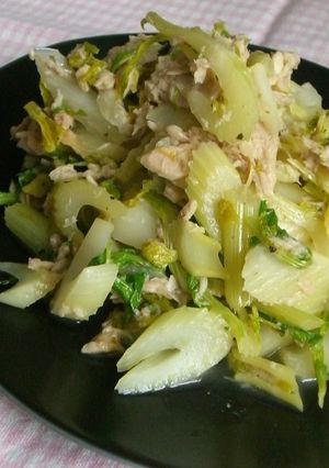 丸ごと♪セロリとツナのクレソル炒め-レシピのメイン写真