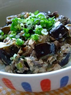 さば缶で❀麻婆なす風?!丼-レシピのメイン写真