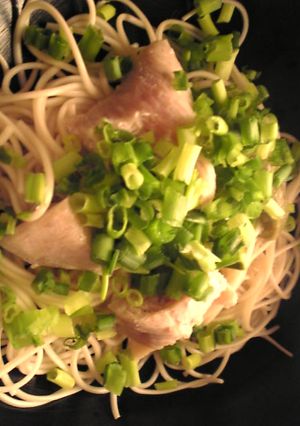 葱とささみの柚子胡椒ぶっかけそうめん-レシピのメイン写真
