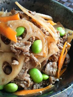 牛肉と蓮根の甘辛炒め-レシピのメイン写真