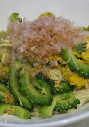 ツナとゴーヤのそうめんチャンプルー-レシピのメイン写真