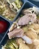 鶏とあげと野菜のぽん酢煮炒め