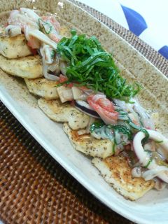 かにあんかけ豆腐ステーキ-レシピのメイン写真