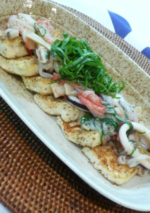 かにあんかけ豆腐ステーキ-レシピのメイン写真