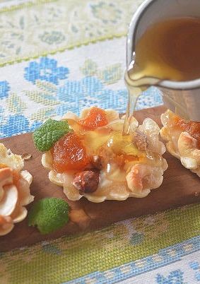 あんぽ柿とミックスナッツのミニピザ♪-レシピのメイン写真