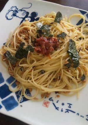 納豆＆梅のさっぱりパスタ-レシピのメイン写真