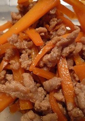 にんじんと豚ひき肉のきんぴら-レシピのメイン写真