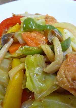 秋鮭のちゃんちゃん焼うどん-レシピのメイン写真