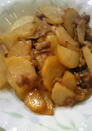 じゃがいもと豚肉のオイスターソース炒め-レシピのメイン写真