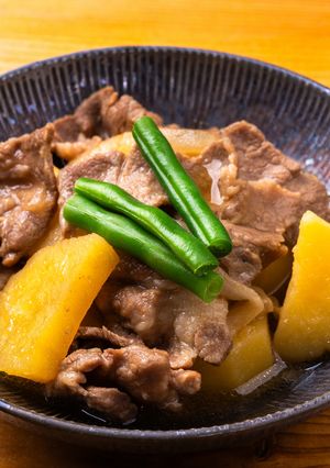 桔梗信玄黒蜜きな粉肉じゃが-レシピのメイン写真