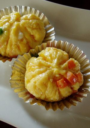 お弁当のおかず　チーズ入りたまごの茶巾-レシピのメイン写真