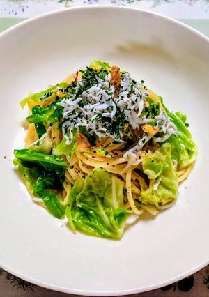 簡単ランチ!シラスと春キャベツのパスタ-レシピのメイン写真