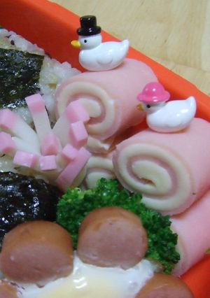 お弁当♪ハムチーズのぐるぐるキャンディー-レシピのメイン写真