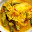 オクラとハンペンのカレー煮
