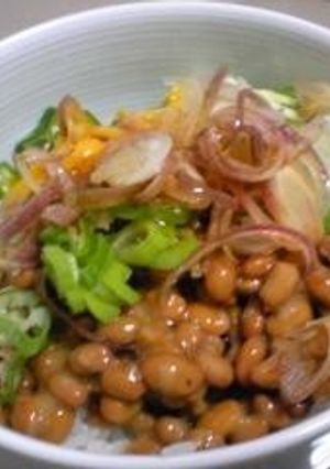 簡単便利!!★納豆オクラねばふわ卵丼-レシピのメイン写真