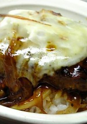 ハンバーグ丼　-レシピのメイン写真