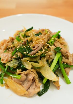豚肉ニラ炒め-レシピのメイン写真