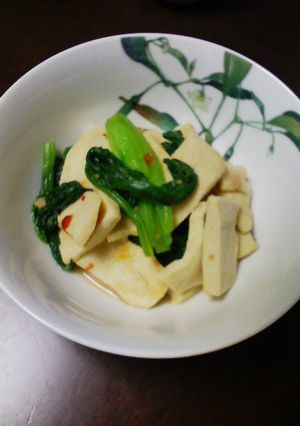 高野豆腐と小松菜のピリ辛和え-レシピのメイン写真