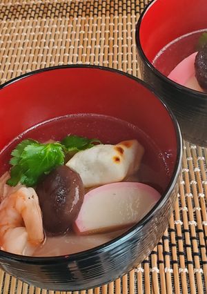 🤍海老と鶏の贅沢白だし雑煮-レシピのメイン写真