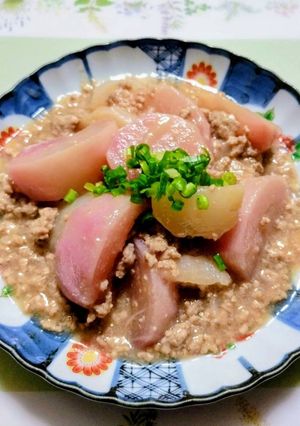 簡単今夜の夕飯！蕪そぼろ餡かけ！作り置き-レシピのメイン写真