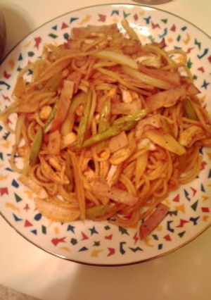 アスパラとささみのトマトケチャップパスタ-レシピのメイン写真