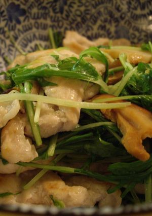 水菜と豚肉の簡単炒め-レシピのメイン写真