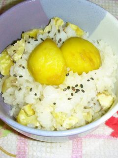 炊飯器でおこわ(栗おこわ・栗御飯)-レシピのメイン写真
