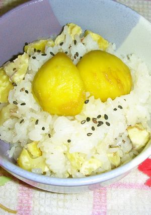 炊飯器でおこわ（栗おこわ・栗御飯）-レシピのメイン写真