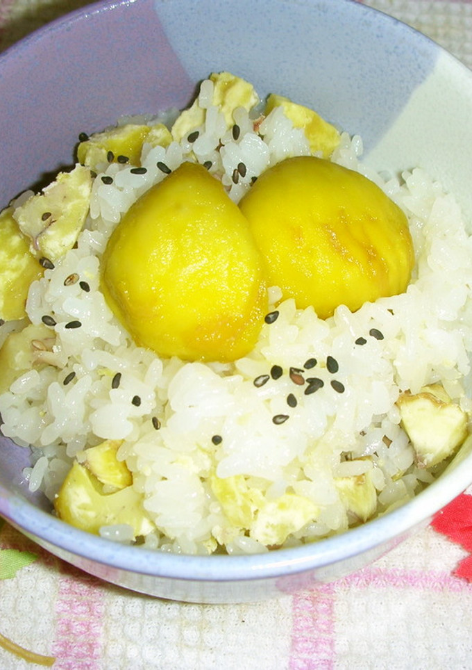 炊飯器でおこわ（栗おこわ・栗御飯）-レシピのメイン写真