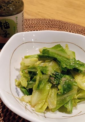 レンジで簡単副菜！キャベツの柚子胡椒和え-レシピのメイン写真